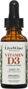 LiveWise Naturals Βιολογική Βιταμίνη D3 Υγρές σταγόνες, Vegan, μη ΓΤΟ, Φυτικών με βάση, 200 IU ανά σταγόνα, Υποστηρίζει το ανοσοποιητικό, οστά, και την υγεία Mood, Easy-to-Absorb, σε MCT Oil 1,000 IU