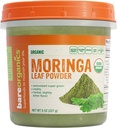 BareOrganics Moringa Leaf Superfood Toz, Organik, Vegan Supplement, 8 Ounces