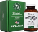 PRISTINE'S Creatine Monohydrate Capsules for Women & Men - NSF Certified 75 Day Supply 3G Muscle Growth Support Supplement - Cognitive & Athletic Performance Support - Enhanced Recovery