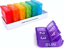 e-Pill 6 Times bir gün x 7 Günlük Pill Organizer, Vitamin ve Tıp Kutusu - Multicolor