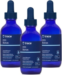 Trace Minerals | Liquid Ionic Boron | 6 mg Boron | Supports Normal Bone Metabolism, Brain Function & Joints | with Ionic Trace Minerals, Magnesium + Chloride | 144 Servings, 2 fl oz (3 Pack)