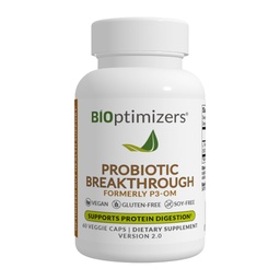 BiOptimizers Probiotic Breakthrough – Lactobacillus Plantarum OM Probiotics & Prebiotics Health Supplement for Gut, Digestive & Immune Support Probiotics for Women Men Ηλικιωμένοι– 60 Vegan Κάψουλες