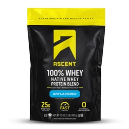 Ανύψωση 100% Whey Protein Powder - Post Workout Whey Protein Isolate, Zero Artificial Flavors & Sweeteners, Gluten Free, 5.5g BCAA, 2.6g Leucine, Χωρίς γεύση 2 lb