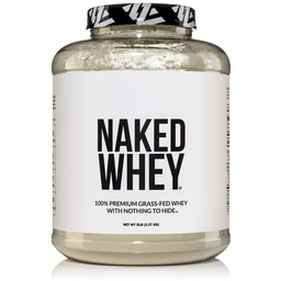 NAKED WHEY 5LB 100% Grass Fed Unflavored Whey Protein Powder - Μόνο 1 συστατικό, μη μετουσιωμένο - Όχι GMO, σόγια ή γλουτένη - Δεν Συντηρητικά - Προώθηση της μυϊκής ανάπτυξης και της αποκατάστασης - 76 Υπηρεσίες