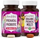 Mama Natural Prenatal Bundle – Βιολογικές προγεννητικές βιταμίνες για γυναίκες + Στοχευμένα προβιοτικά για την εγκυμοσύνη & την επιλόχεια ευεξία - Μόνο 2 χάπια την ημέρα - Vegan & μη-GMO (30 ημέρες προσφοράς)