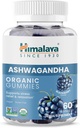 Himalaya Ashwagandha Organik Gummies, KSM-66 Organik Ashwagandha Stres Yardımı, Enerji ve Rahatlama ile Yardım etmek için, 60 Gummies with Delicious BlackBerry Flavor
