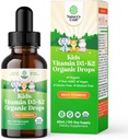 Natures Craft Kids Vitamin D3 K2 Drops - Güçlü Kemikler ve Ortaklar için Çocuklar için Organik Vitamin D - Bebekler, Bebekler ve Toddler Immune Support Drops Liquid Supplement - 60 ml Şişeler - Kristalleri Azal