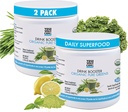 Evet Yapabilirsiniz! İçgörü - Organik Yeşiller Superfood Toz İçecek Mix - Alfalfa Grass, Buğdaygras, Kale, Barley Grass, Lemon Juice Toz - Antioksis, Vitaminler ve Mineraller için Zengin.