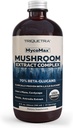 MycoMax Mushroom Complex - 70% Beta Glucans, Max Potency Mushroom Supplement, US Grown + Usulger Extraction - Lions Mane, Cordyceps, Reishi & More - Προάγει τη Γνωστοποίηση, Ανοσία, Ενέργεια - 8 oz.