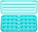 Zoksi Monthly Pill Organizer 1 Times a Day, 30 Day Pill Box Organizer,One Month Pill Case for Travel, 31 Day Daily Medcine Container for Vitamins, Supplement & Medication(Cyan)