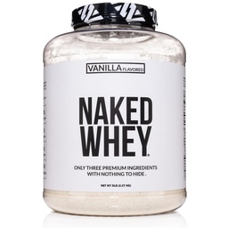 NAKED Vanilla Whey Protein Powder - όλα τα φυσικά χόρτο Fed Whey Protein Powder, Vanilla Flavor, Organic Coconut Sugar, 5Lb χύδην, GMO-free, χωρίς σόγια, χωρίς γλουτένη - 61 εξυπηρετούν