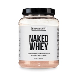 NAKED φράουλα σκόνη πρωτεΐνης Whey, μόνο 3 συστατικά, 25g χόρτο Whey πρωτεΐνη σκόνη, βοήθεια μυϊκή ανάπτυξη & ανάκτηση - 24 εξυπηρετούν