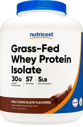 Nutricost Grass-Fed Whey Protein Isolate (Chocolate) 5LBS - Μη ΓΤΟ, Χωρίς γλουτένη, Φυσικές Γεύσεις