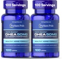 Puritan's Pride Youth Guard DHEA for Women and Men 50mg, Diyetary Supplement for Health Aging, 3 Ay Supply, 100 Tablet, 2 Pack