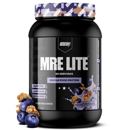REDCON1 MRE Lite σκόνη πρωτεΐνης τροφίμων, μύρτιλο Cobbler - Χαμηλό Carb & Whey Free Meal Αντικατάσταση γεύματος με ανάμειξη πρωτεϊνών ζώων - εύκολο να digest συμπλήρωμα Made with MCT Oils (30 εξυπηρετούν)