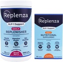 Replenza Daily GLP-1 Nutritional Support Bundle – Ουσιώδεις Βιταμίνες & Ορυκτά για την Υγεία των Ούλων (60 Tablets) + Daily Repleniser Powder with Amino Acids, Prebiotics & Collagen (Berry, 60 Scoops)
