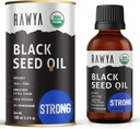 RAWYA Black Seed Oil - Ekstra Güçlü Tadı, Yüksek TQ, Cold Pressed, Glass Şişe, Nigella Sativa Petrol, Skin & Hair Care için Büyük, Black Cumin Tohum, Kalonji,% 100 sertifikalı Organik - 3.4 Fl Oz,