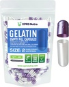 XPRS Nutra Size 2 Empty Capses - 100 Count Empty Gelatin Κάψουλες - Χάπια DIY Καψάκιο πλήρωσης - Pure Bovine Pill Gel Caps for Do-It-Yourself Συμπληρώματα (Pearl Purple/White)