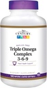 21ος αιώνας συμπλήρωμα διατροφής Triple Omega Complex 3-6-9 Enteric Coated Softgels, 180-Count μπουκάλια (πακέτο του 2)