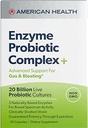 AMERICAN ΥΓΕΙΑ Enzyme Probiotic Complex Plus, 20 Δισεκατομμύρια Μικροοργανισμοί - Κλινικά Σπουδασμένη Στελή - Προηγμένη Υποστήριξη για Αέριο & Αίμα* - Μη ΓΤΟ - 30 Κάψουλες, 30 Σύνολο Υπηρεσίες