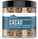 Earthborn Elements Cacao (Cocoa) 200 κάψουλες, καθαρό & μη αραιωμένο, χωρίς πρόσθετα