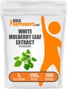 BulkSupplies.com White Mulberry Leaf Extract Powder - White Mulberry Extract, συμπλήρωμα βοτάνων - Χωρίς γλουτένη, 1g ανά Σερβίρισμα, 250g (8,8 oz) (πακέτο του 1)