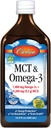 Carlson - MCT & Omega-3, 1480 mg Omega-3s, 9200 mg MCTs, Keto-Friendly, Caprylic & Capric Acids, Ενεργειακή Παραγωγή, Λιπαρά Μεταβολισμός, Λεμόνι-Lime, 500 mL (16, 9 Fl Oz)
