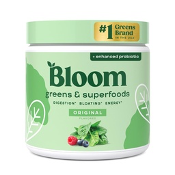 Bloom Nutrition Superfood Greens Powder, Digestive Ένζυμα με Προβιοτικά και Πρεβιοτικά, Υγεία των Ούλων, Αναπλήρωση Ανακούφιση για τις γυναίκες, Chlorella, Πράσινο Χυμό Μίγμα με Σκόνη ρίζας τεύτλων, 30 SVG, αρχικός