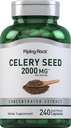 Piping Rock Celery Seed Extract Capsules | 2000 mg | 240 Count | Interd Herbal Supplement | Non-GMO, Gluten Free