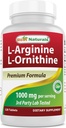 En İyi Doğallar L-Arginine L-Ornithine - Servis başına 1000 mg - 120 Tablet - Non-GMO & Gluten Free (120 Kont (kırda 1))