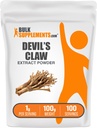 BulkSupplements.com Devil's Claw Extract Toz - Devil's Claw Root, Herbal Supplement - Vegan & Gluten Free, 1g per Service, 100g (3.5 oz) (Pack of 1)