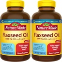 Nature Made Flaxseed Oil 1000 mg, Συμπλήρωμα διατροφής για την υποστήριξη της υγείας της καρδιάς, 180 Softgels (πακέτο των 2)
