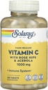 SOLARAY Timed Release Βιταμίνη C με Rose HIPS & Acerola, 1000 mg, 250 δισκία