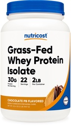 Nutricost Grass-Fed Whey Protein Isolate (Σοκολικό Φυστικοβούτυρο) 2LBS - Μη ΓΤΟ, Χωρίς γλουτένη, Φυσικές Γεύσεις
