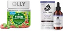 OLLY Gummy Δαχτυλίδια Ίνες 50ct + Oxy Ολική Φροντίδα Ενυδατώνοντας τον ορό της βιταμίνης C για Digestive Υποστήριξη, Καθαρότερο δέρμα