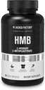 Jacked Factory Essentials HMB Capsules - HMB Supplements for Lean Muscle growth, preventing Muscle Breakdown during Calorie-Deficits, & Enhancing Muscle Recovery - 120 Veggie Capsules
