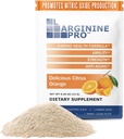 L-ARGININE PRO Supplement Toz | 30 Packets Single Serve Travel Size | L-arginine Plus 1,100 mg L-Citrulline, Orange