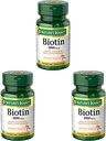 Boundty Biotin της φύσης, συμπλήρωμα βιταμινών, υποστηρίζει Μεταβολισμός για την κυτταρική ενέργεια και υγιή μαλλιά, δέρμα, και νύχια, 1000 mcg, 100 δισκία (πακέτο των 3)
