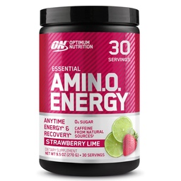 Optimum Nutrition Amino Energy - Προ προπόνηση με πράσινο τσάι, BCAA, Αμινοξέα, Κετοφιλικό, Πράσινο εκχύλισμα καφέ, Ενεργειακή σκόνη - Φράουλα Lime, 30 Σερβίρεις (Packaging May Vary)