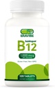 B12 1000 mcg, 120 Tablet, Doğal Kira Flavor, Gluten-Free, Non-GMO, Sugar Free, Fast Dissolve