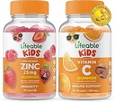 Lifeable Bora 25mg Çocuklar + Vitamin C Çocuklar, Gummies Sche - Great Tasting, Vitamin Supplement, Gluten Free, GMO Free, Chewable Gummy