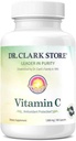 Dr Clark Vitamin C συμπλήρωμα 1000mg - Χωρίς γλουτένη, υποστήριξη ανοσίας, ισχυρό αντιοξειδωτικό, υποστηρίζει τη λειτουργία του εγκεφάλου, προωθεί το σχηματισμό και την επισκευή ιστού, 100 κάψουλες Ζελατίνη