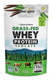 Opportunitas Grass Fed Vanilla Whey Protein Isolate Powder - 22g Protein Powder Χωρίς Τεχνητά Γλυκαντικά, Ορμόνες-ελεύθεροι αγελάδες, Μη GMO - 1lb