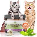 Strawfield Pets L-Lysine Immune Support for Cats & Kittens - 200g Chicken Liver Flavor Granules with Scoop, Immune Health Supplement Cat Cold Relief, Sneezing, Congestion, Run Nose, Watery Eyes