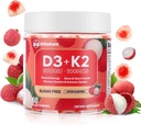 Βιταμίνη D3 K2 Gummies w/Magnesium Sugar Free - 60 Count 