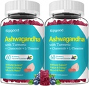 2 Pack Ashwagandha Gummies, Immunity, Relaxation, Calm Mood & Zzz, Ashwagandha Supplements for Men & Women, Natural Blueberry Flavor, 120 Count