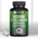 FabLab Bovine Collagen Type I Supplement - Ortak, Nerve & Bone Support - Non-GMO, Anti-Aging Diyet Ürün Hidrolyzed Peptides - 100 Capsules