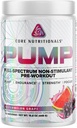 Core Nutritionals Pump Full-Spectrum Non-Stimulant Pre-Workout, N03T Nitrate, Peak02, Alpha GPC, maksimum pompa için, Güçlü ve Performans 20 Hizmet (Watermelon Grape)