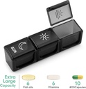 BUG HULL Haftalık Pill Organizer 3X bir gün, Günlük 7 Günlük Pill Box 3 Times bir gün, Seyahat Tıp Pill Organize Pill Vakası Vitaminler için Konteyner, Tamamlar