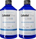 Colloidal Silver Liquid - 12 PPM Premium Gümüş Çözüm, 60 MCG hizmet, All Natural, Vegan Immune System Support, Ionic Silver Water Daily Mineral Supplement (2-16 Fl oz Şişeler)